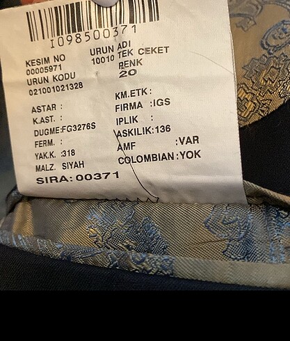 52-6 drop Beden lacivert Renk Yün Ceket