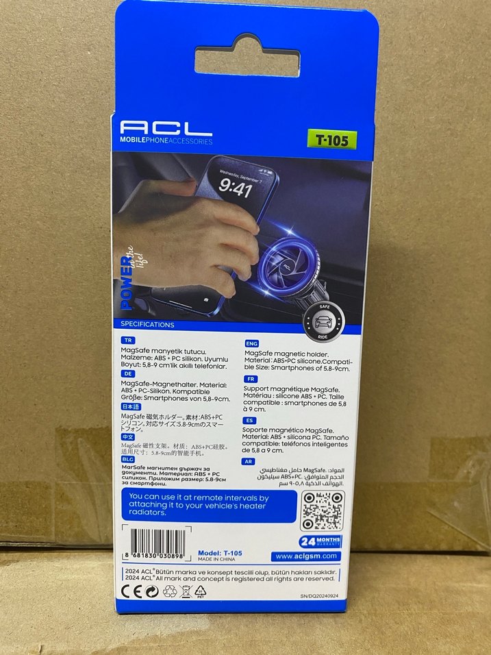 Manyetik Araç İçi Telefon Tutucu T-105 Siyah - Görsel 2