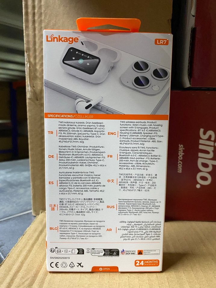 Linkage LR7 Kablosuz Beyaz TWS Kulaklık - Görsel 3