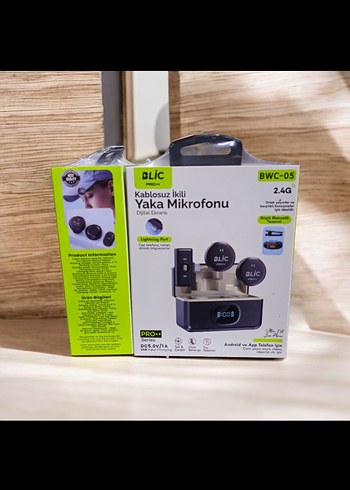 Dijital Ekranlı Kablosuz Yaka Mikrofonu - Görsel 4