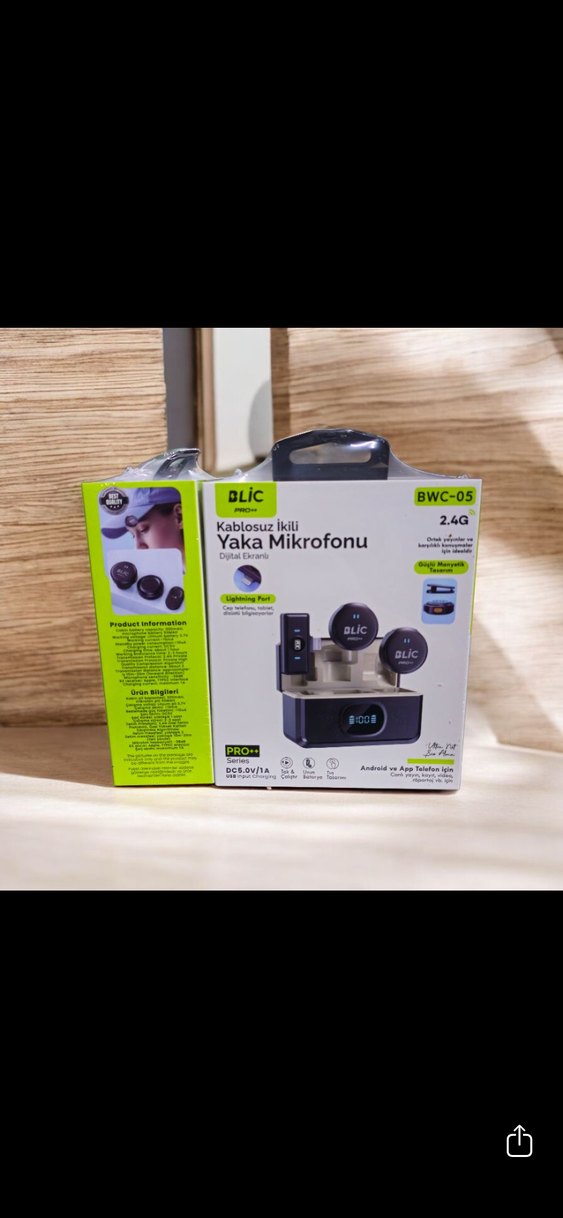 Dijital Ekranlı Kablosuz Yaka Mikrofonu - Görsel 4