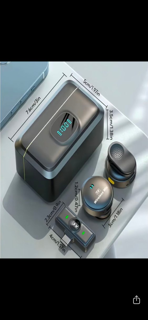 Dijital Ekranlı Kablosuz Yaka Mikrofonu - Görsel 2