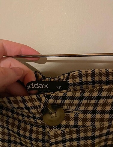 Addax addax wide leg kumaş kareli pantolon