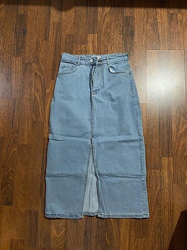 denim uzun etek