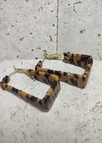 Leopar Desenli Bohem Küpe - Görsel 2