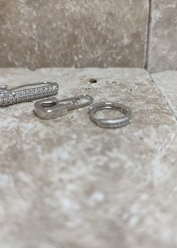 Gri Mini Küpe Seti - Görsel 3