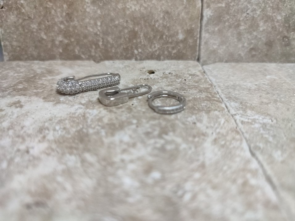 Gri Mini Küpe Seti - Görsel 3