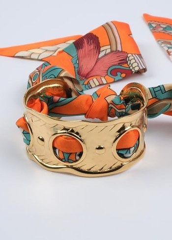 turuncu çelik fularlı bileklik - Görsel 2