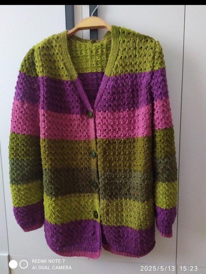 El Emeği göz nuru , Bohem Renkli Örgü Kadın Hırka... - Görsel 2