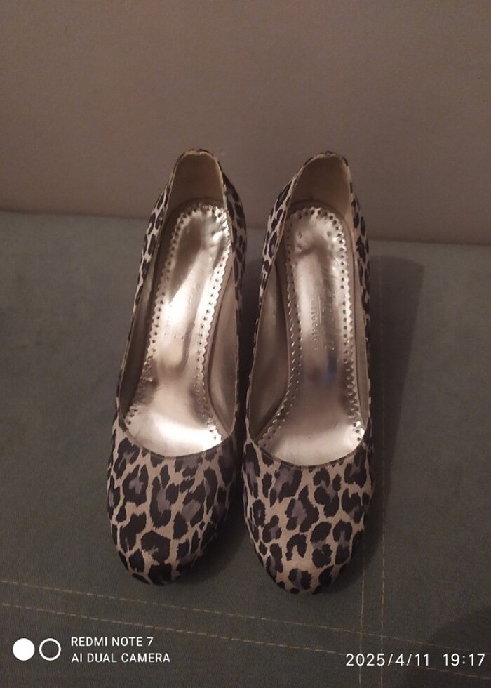 Leoparlı topuklu 37  numara Ayakkabı - Görsel 2