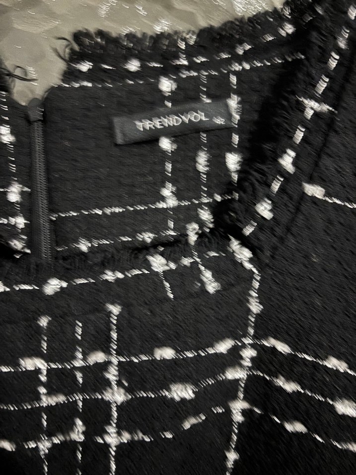 Siyah Ekose Mini elbise - Görsel 2