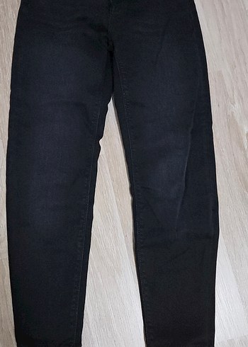 Loft Siyah Midi Boy Kadın Denim Pantolon