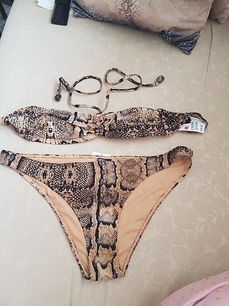 leopar desenli bikini