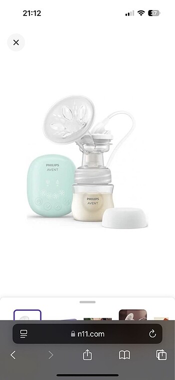 Philips avent süt sağma makinesi