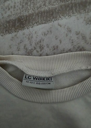 LC Waikiki Beyaz, Uzun Kollu, Baskılı Kadın Sweatshirt