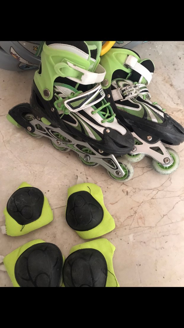 Yeşil Renkli Kaykay Paten ve Koruyucu Seti - Görsel 3