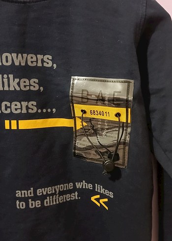 Siyah Erkek Sweatshirt, Uzun Kollu, Baskılı - Görsel 2