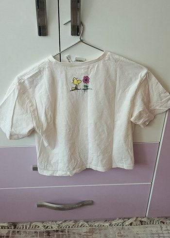 Beyaz Kız Çocuk Baskılı Tişört - Görsel 3