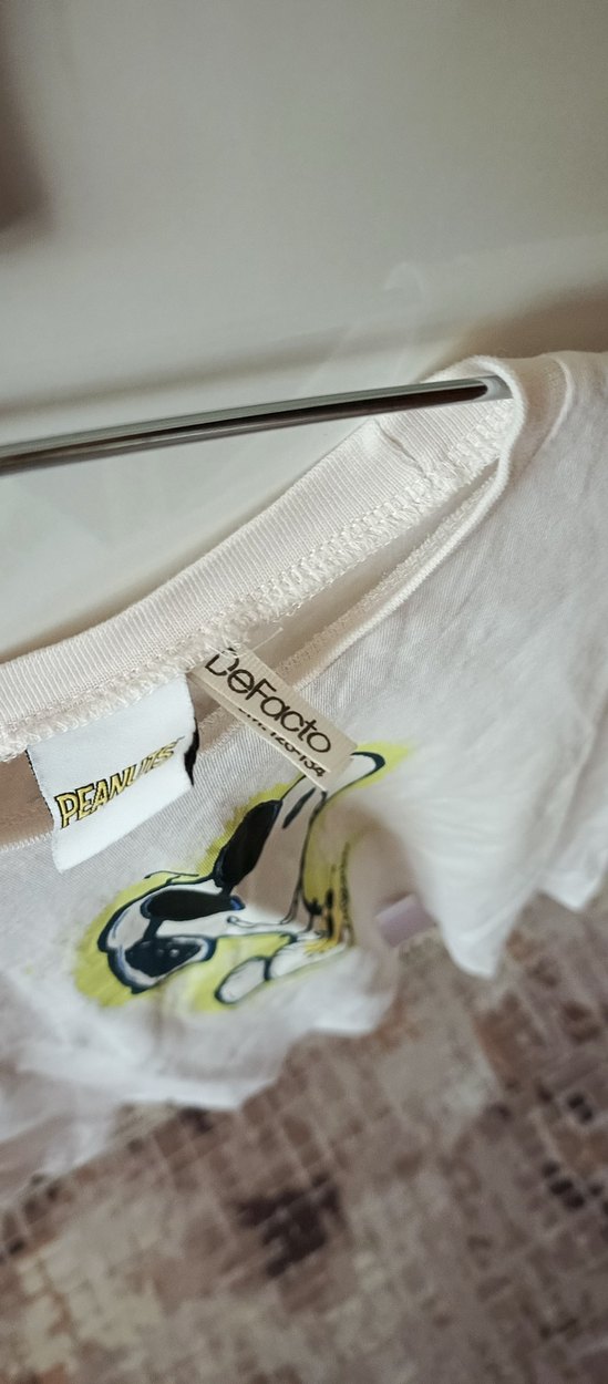 Beyaz Kız Çocuk Baskılı Tişört - Görsel 2