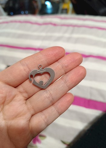 Kalp Şekilli Aşk Temalı kolye ucu - Görsel 2