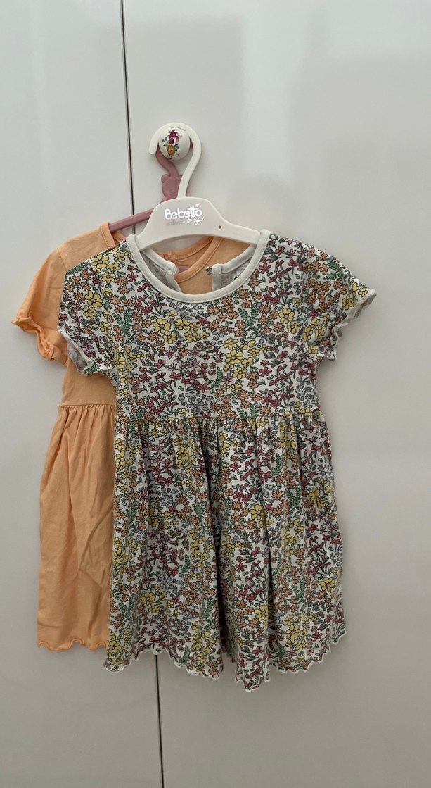 Kısa Kollu Pamuklu Kız Elbisesi - Görsel 2