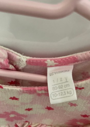 Pembe Çiçek Desenli Kız Çocuk Elbise - Görsel 3