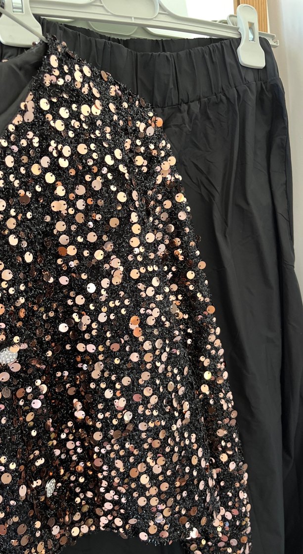 Uzun Kollu, Düğmeli Siyah Kadın Abiye Elbise - Görsel 4