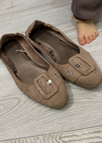 Bej Süet Tokalı Kadın Babet - Görsel 2