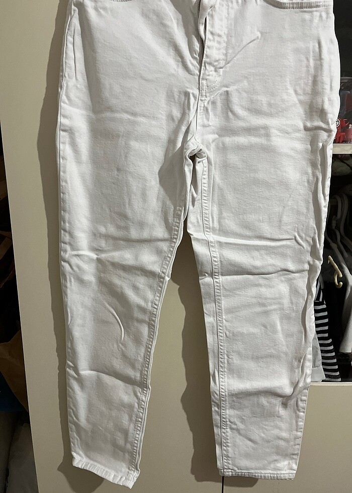 beyaz kot pantolon - Görsel 3