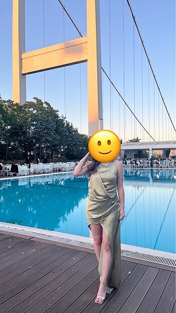 BSL FASHION BSL marka saten elbise