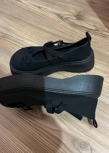 Siyah Platform Topuklu Ayakkabı - Görsel 3