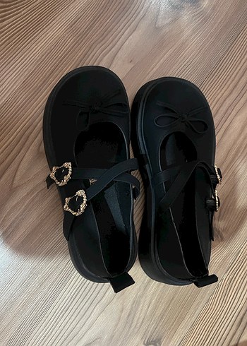 Siyah Platform Topuklu Ayakkabı - Görsel 2