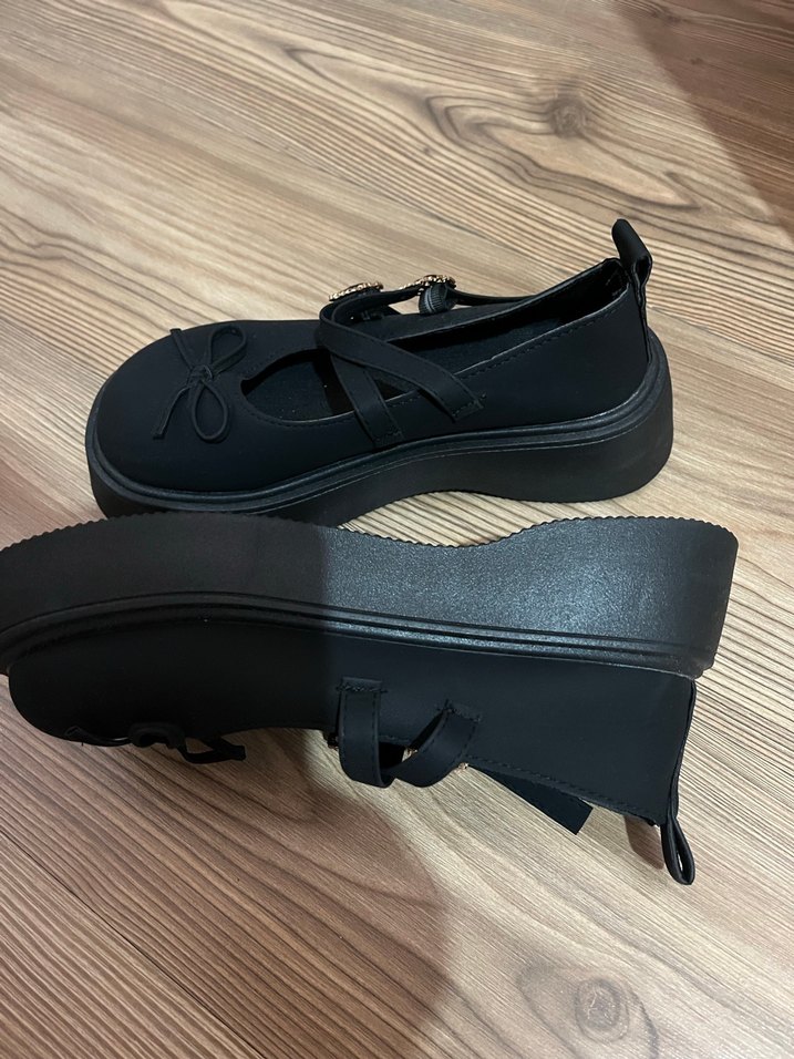 Siyah Platform Topuklu Ayakkabı - Görsel 3