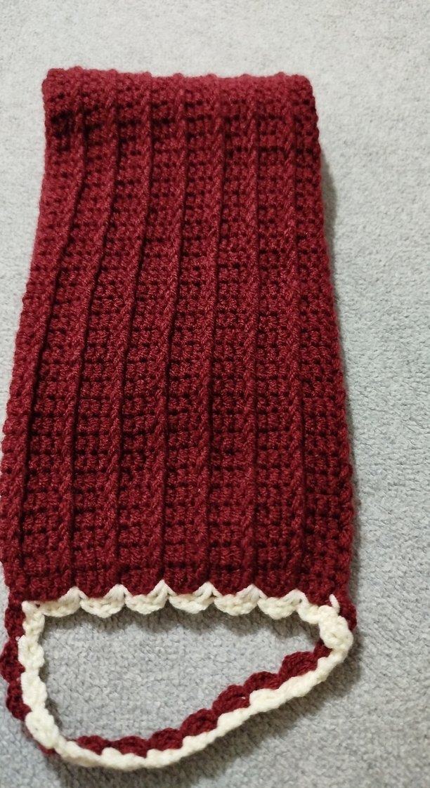 Bordo Örgü banyo lifi - Görsel 2