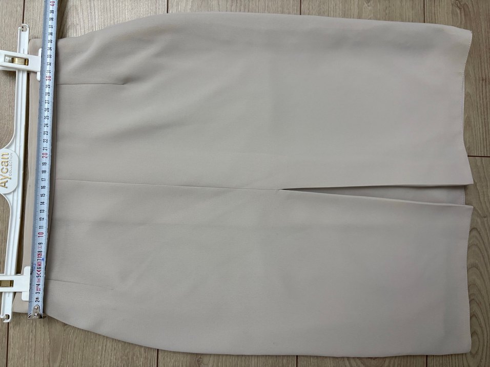 Bej renk kumaş etek - Görsel 3