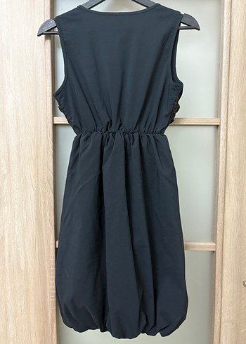 Açık siyah renk balon elbise - Görsel 2