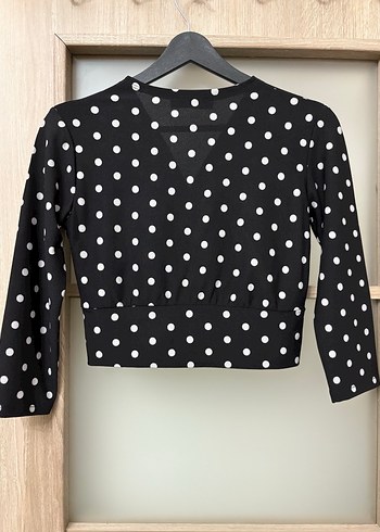 Puantiyeli şık bluz - Görsel 2