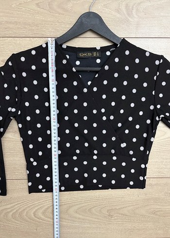 Puantiyeli şık bluz - Görsel 4