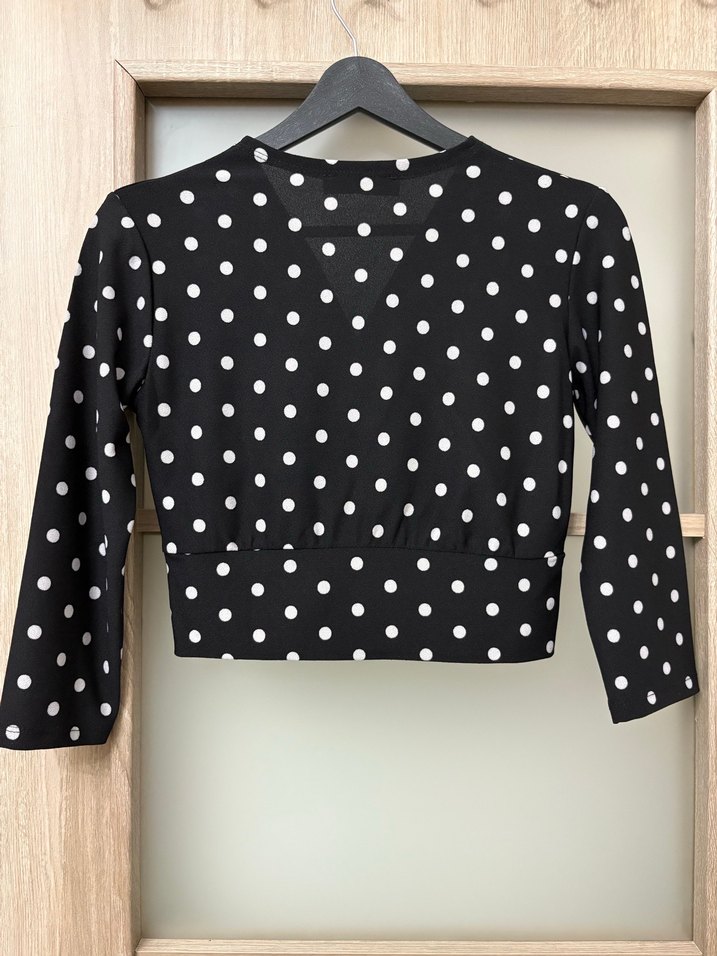 Puantiyeli şık bluz - Görsel 2