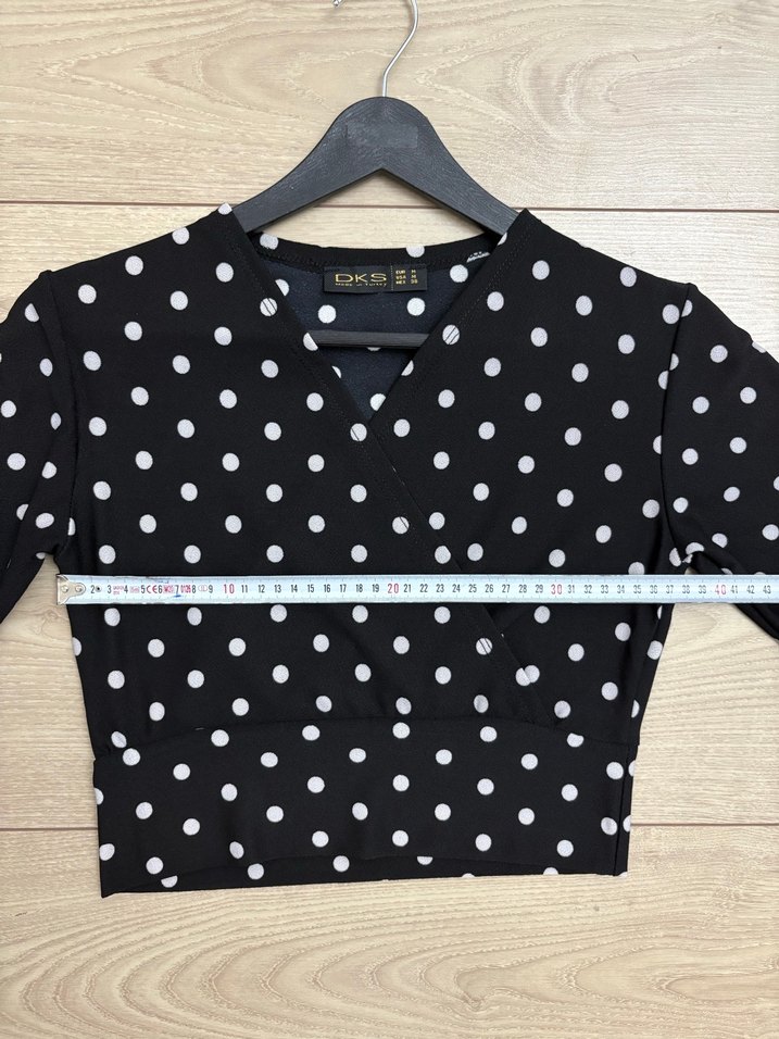 Puantiyeli şık bluz - Görsel 3