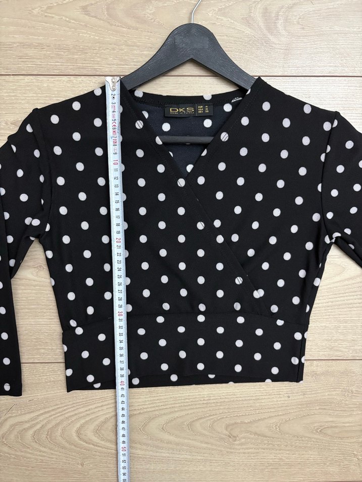 Puantiyeli şık bluz - Görsel 4