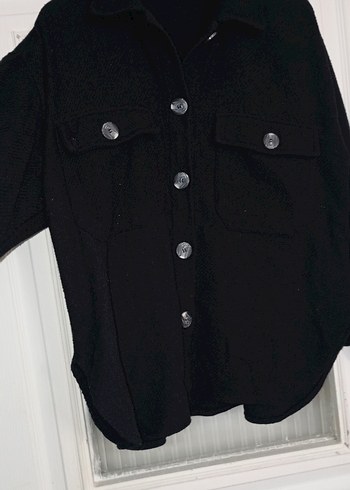 Düğmeli Siyah Kadın Midi Ceket - Görsel 2