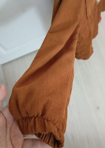 Düz Kahverengi Midi Kadın Ceket - Görsel 5