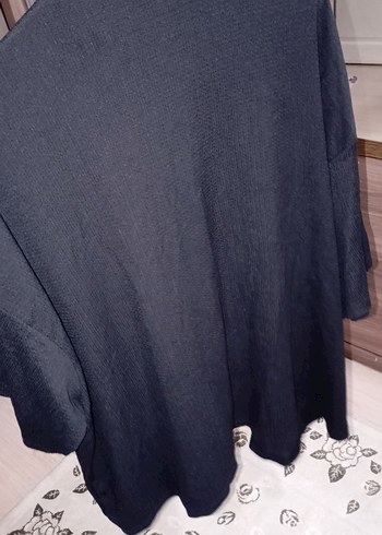 Siyah Midi Kadın Salaş Hırka - Görsel 3