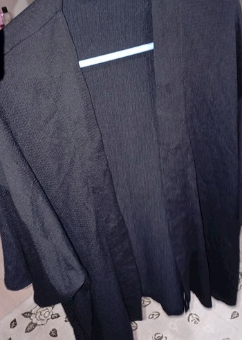 Siyah Midi Kadın Salaş Hırka - Görsel 4