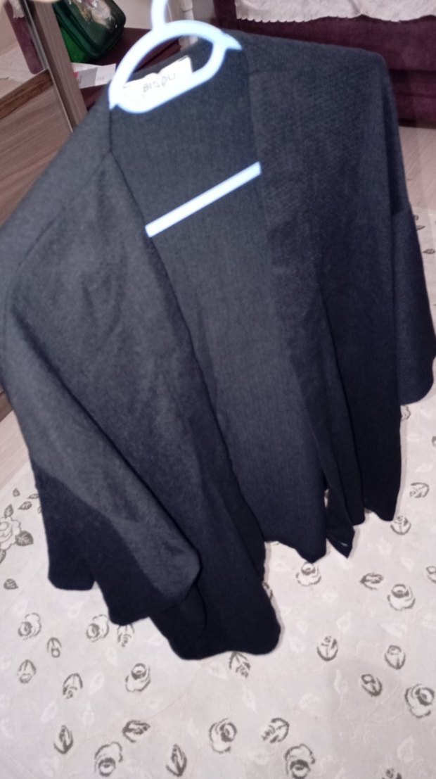 Siyah Midi Kadın Salaş Hırka - Görsel 2