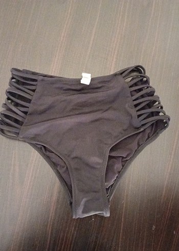 Gri Yüksek Bel Goth Bikini Altı