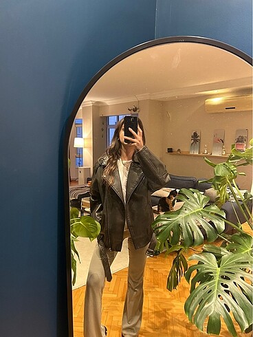 s Beden haki Renk Pull&bear deri ceket