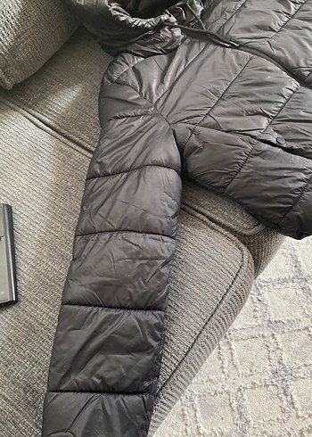 Siyah Kadın şişme Sokak Stili Mont