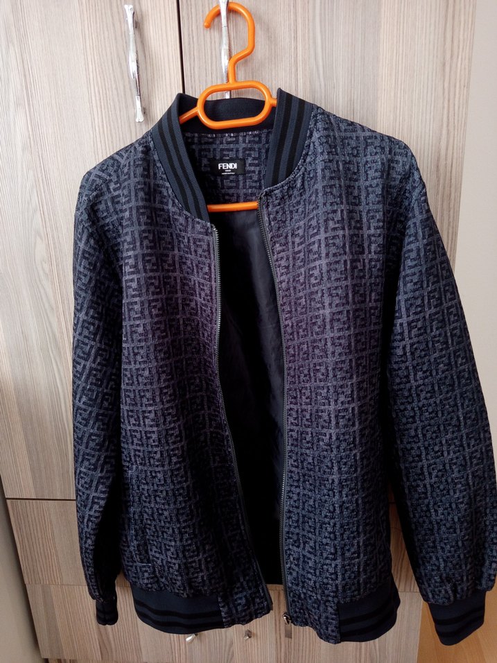 Fendi Gri Fermuarlı Ceket - Görsel 2